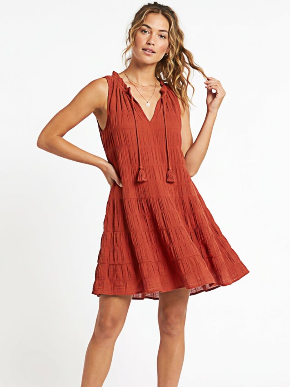 Max Studio sleeveless tiered mini dress Size Medium
